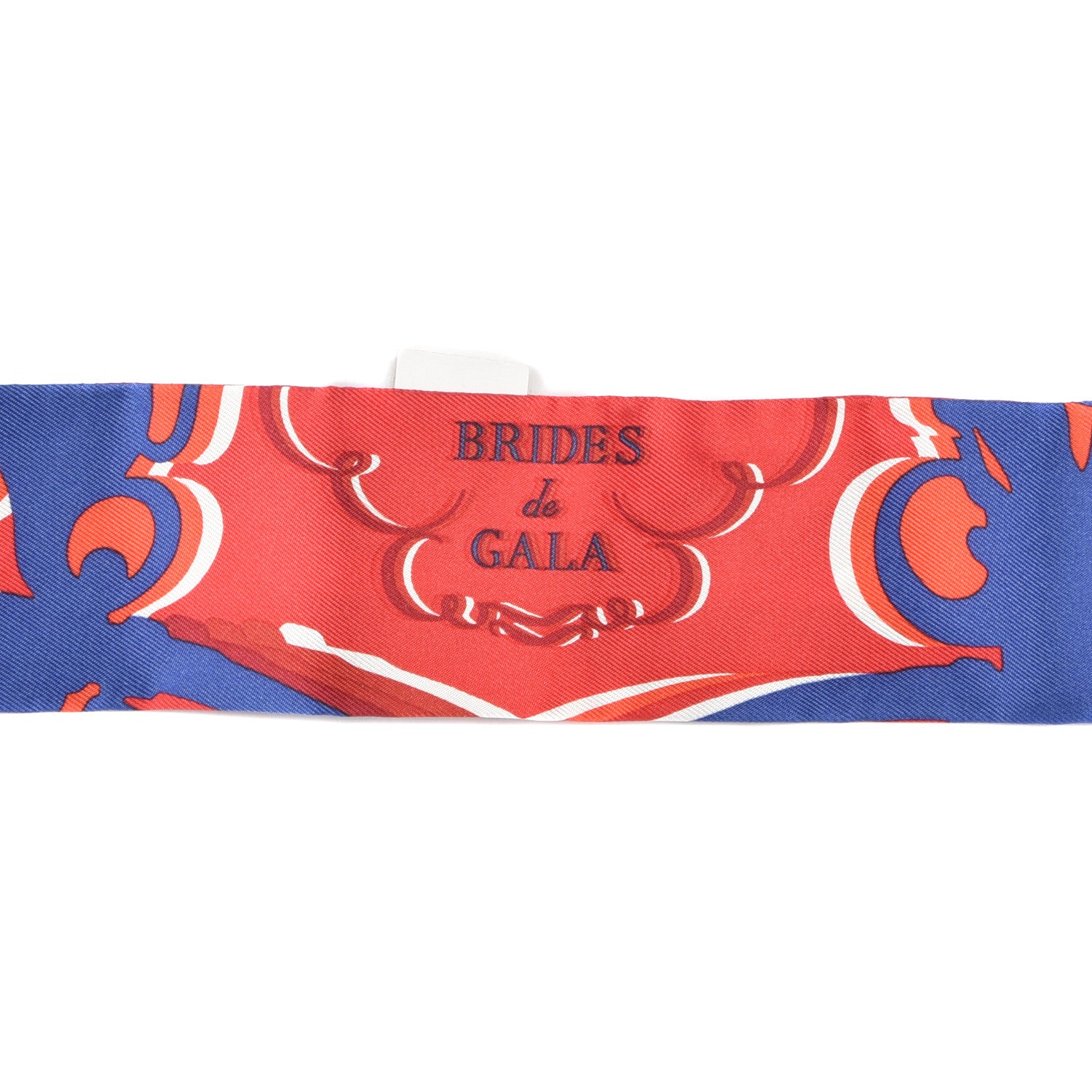 Hermes Silk Brides de Gala Shadow Twilly Bleu Gitane Rouge 5 of 6