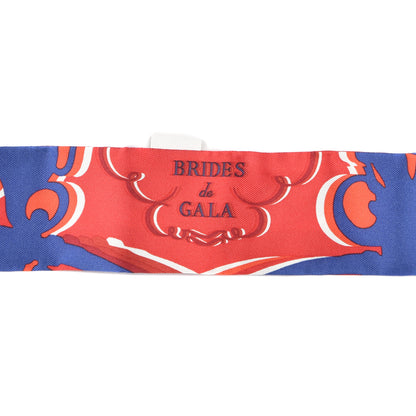 Hermes Silk Brides de Gala Shadow Twilly Bleu Gitane Rouge 5 of 6