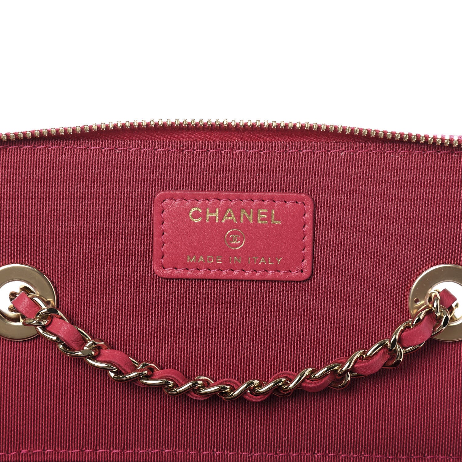 Chanel Lambskin Quilted Trendy Small Vanity Case With Chain Dark Pink 6 of 12