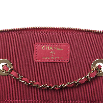 Chanel Lambskin Quilted Trendy Small Vanity Case With Chain Dark Pink 6 of 12