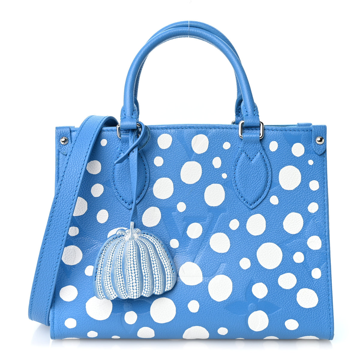 Louis Vuitton LV X YK Empreinte Infinity Dots Onthego PM Blue White 1 of 9