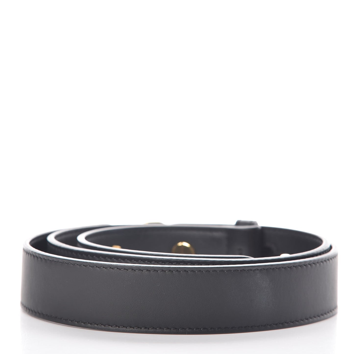 Vitello Century Opaco Flat Studded Strap You Black