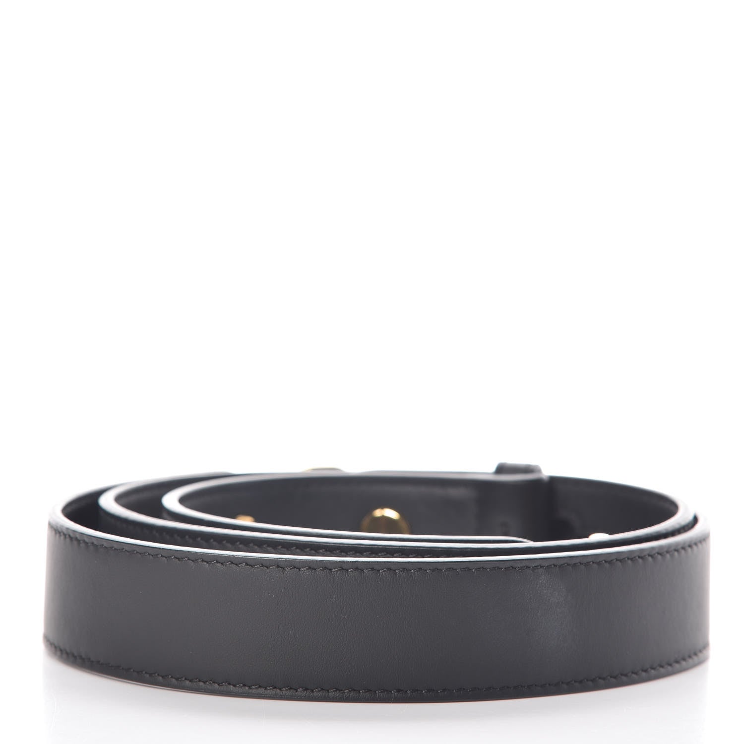 Fendi Vitello Century Opaco Flat Studded Strap You Black 2 of 4