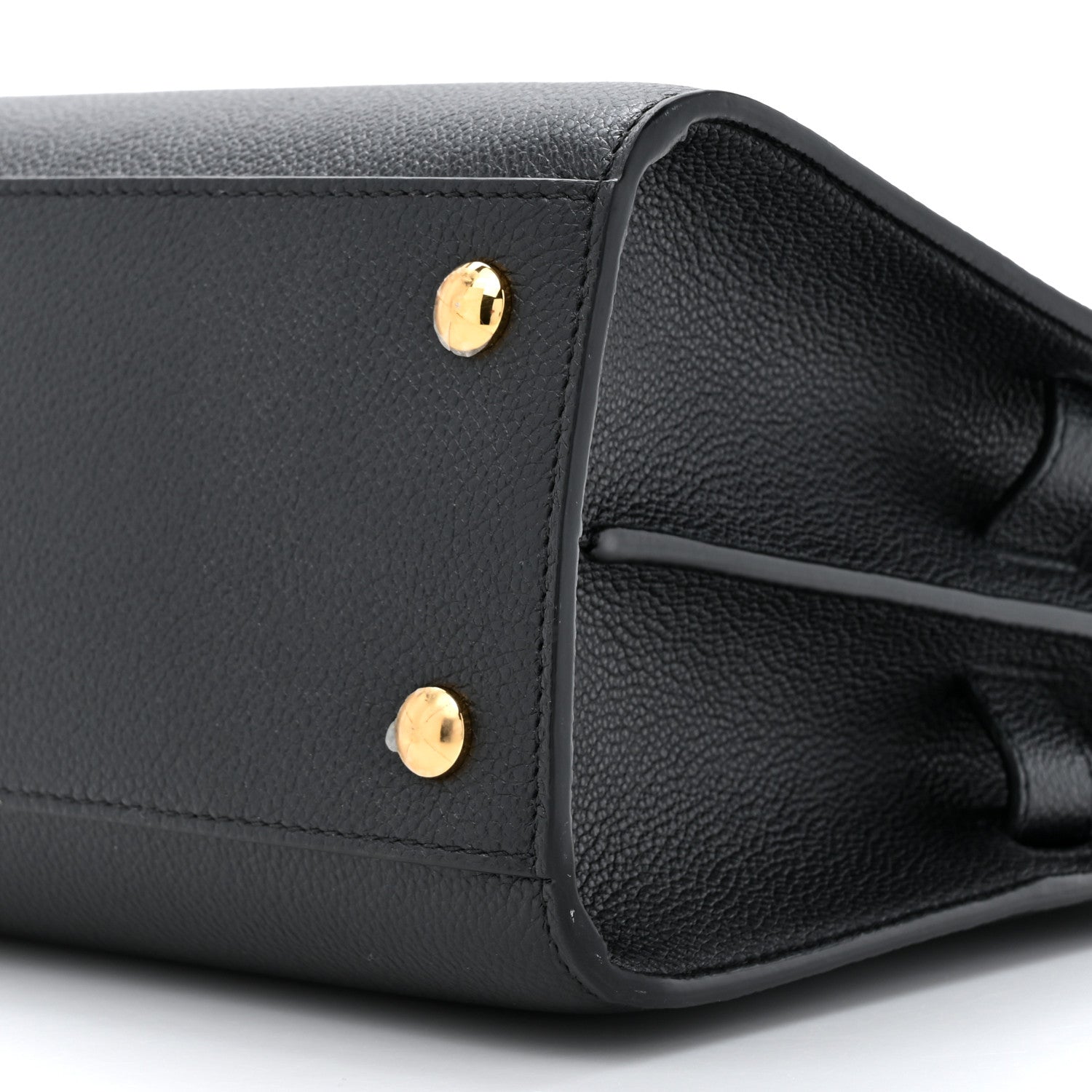 Burberry Grainy Calfskin Mini Two Handle Title Bag Black 8 of 9