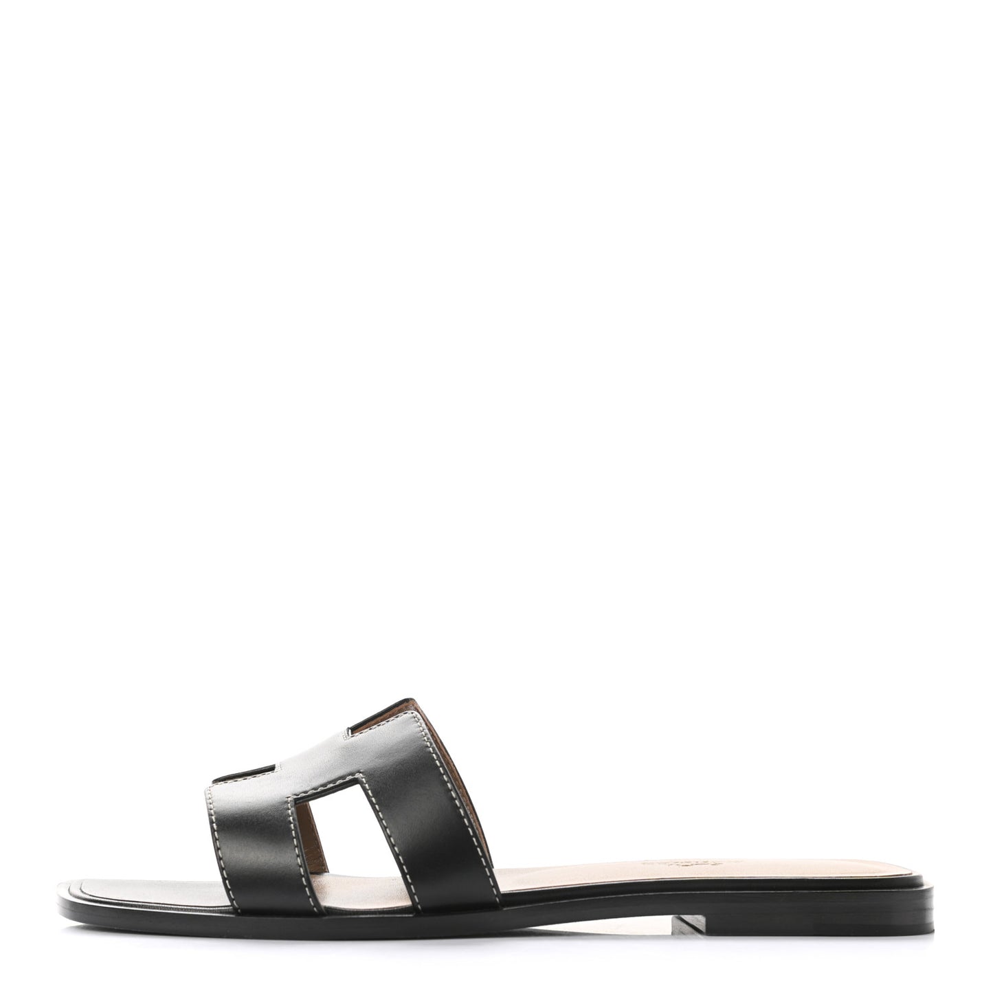 Box Calfskin Oran Sandals 38 Black