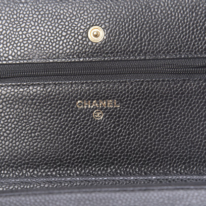 Chanel Caviar Quilted Wallet On Chain WOC Black 6 of 12