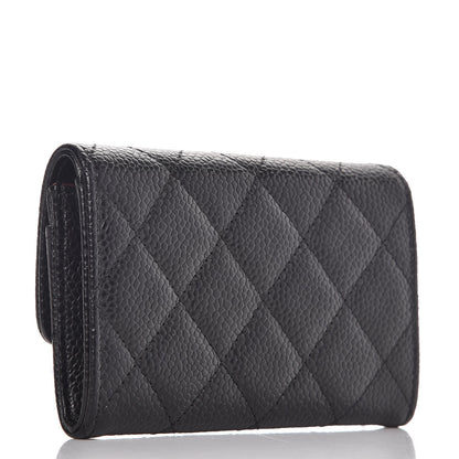 Chanel Caviar Quilted Flap Card Holder Black 3 of 9