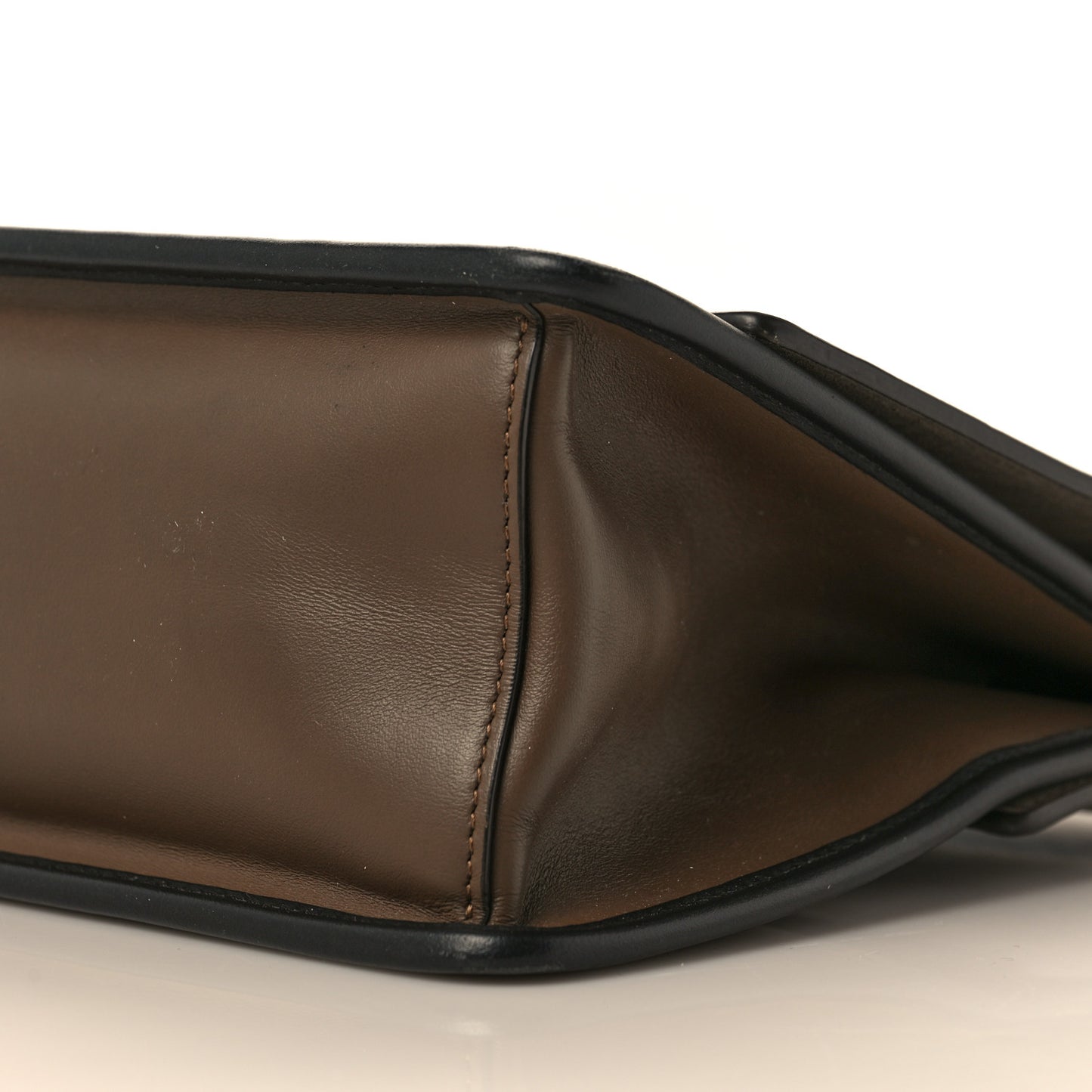 Vitello Century F is Fendi Bi-Color FF 1974 Embossed Kan I Shoulder Bag Maya Black