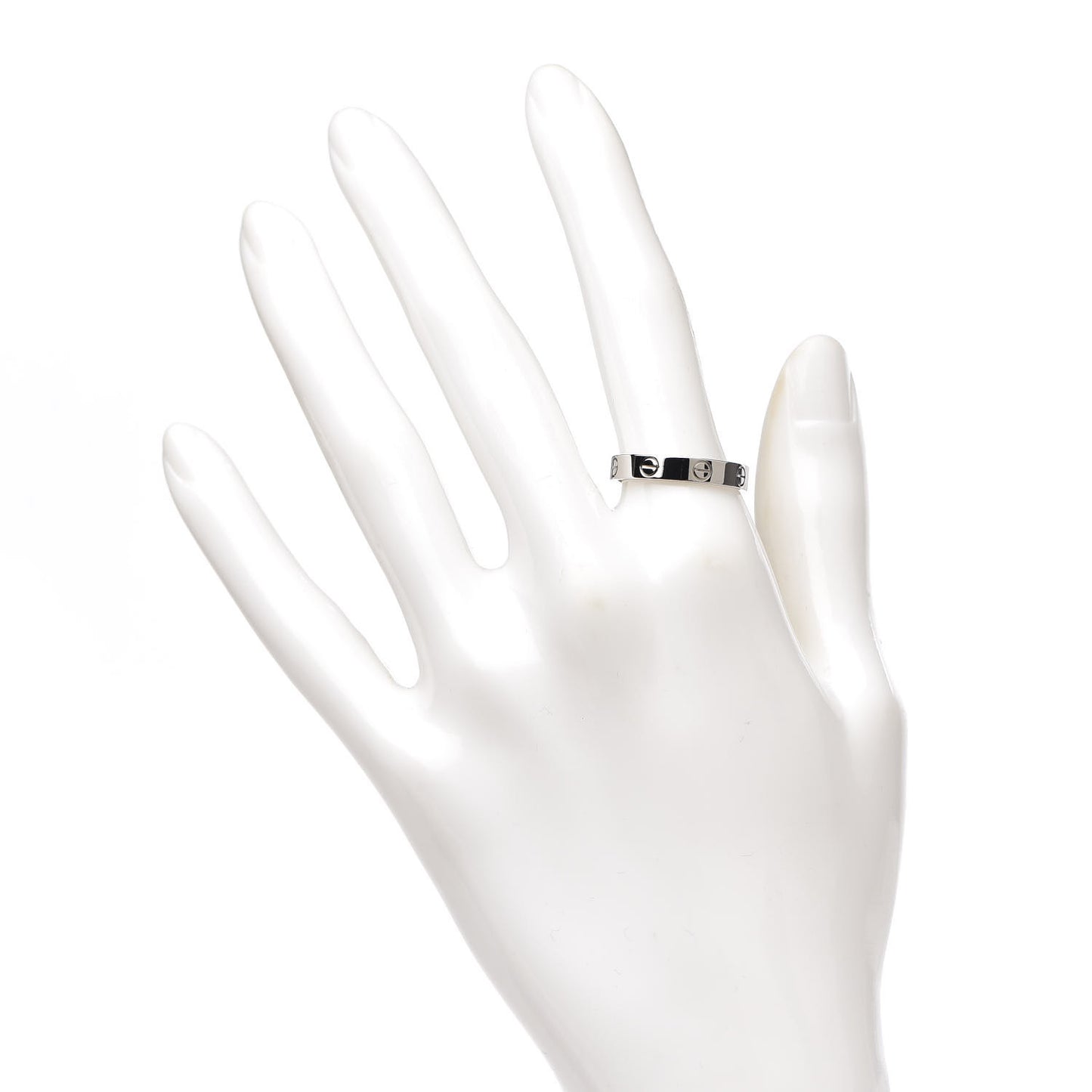 18K White Gold 3.5mm LOVE Wedding Band Ring 56 7.5