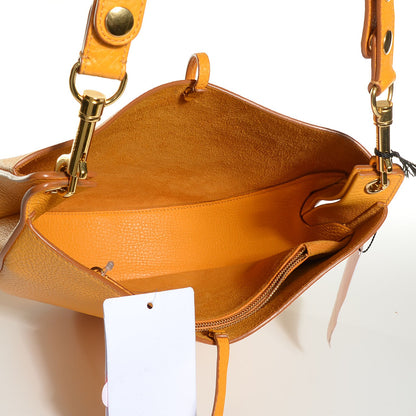 Celine Crisped Calfskin Small Hobo Saffron 5 of 8