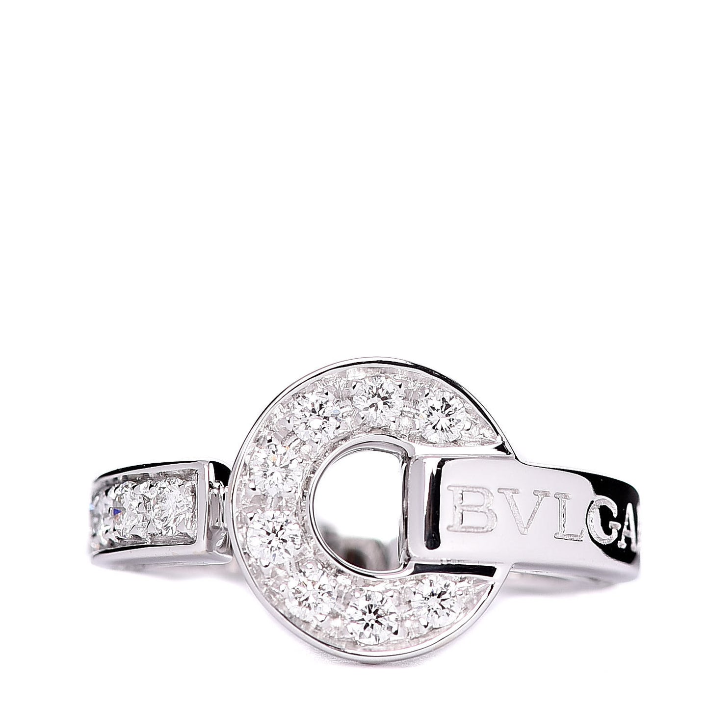 18K White Gold Diamond Bvlgari Bvlgari Ring 47 4.25