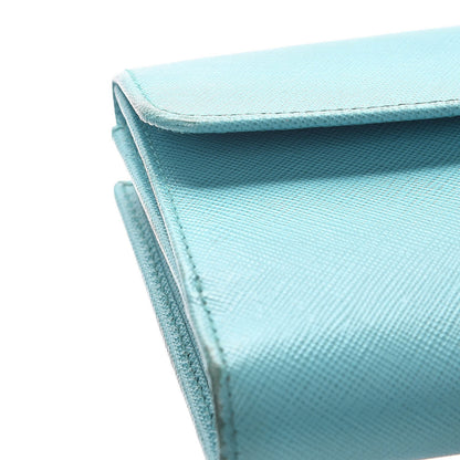 Prada Saffiano Metal Continental Flap Wallet Anice 12 of 16