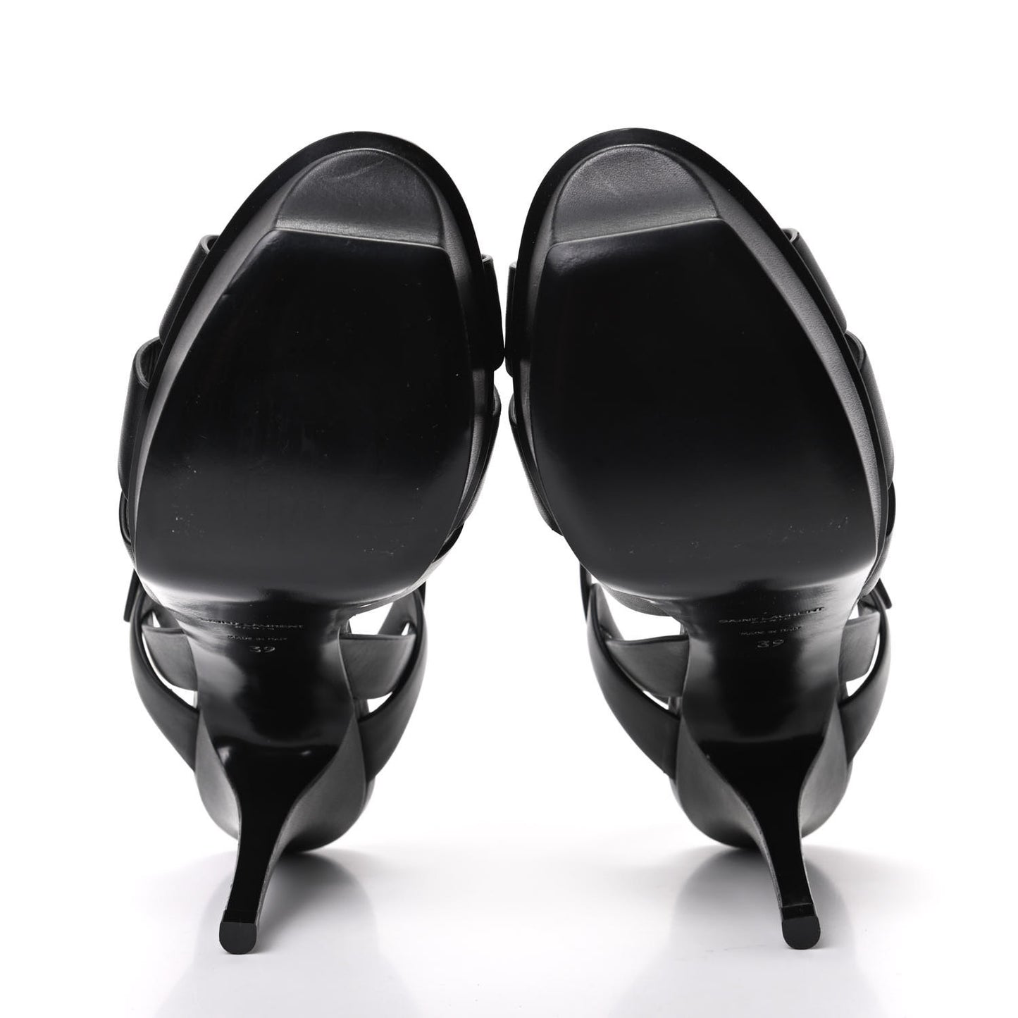 Calfskin Tribute 75 Platform Sandals 39 Black