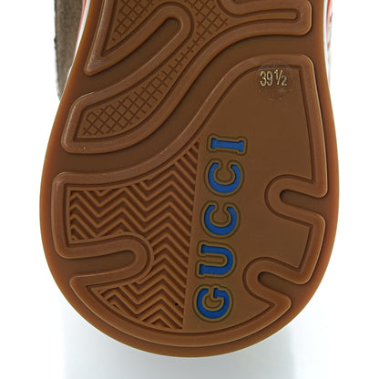 Gucci Suede Calfskin Tejus Printed Womens Ultrapace Sneakers 39.5 Natural Ardesia Neon Yellow 6 of 10