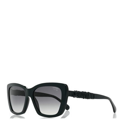 Chanel Acetate Calfskin Polarized Square Sunglasses 5476-Q-A Black 1 of 8