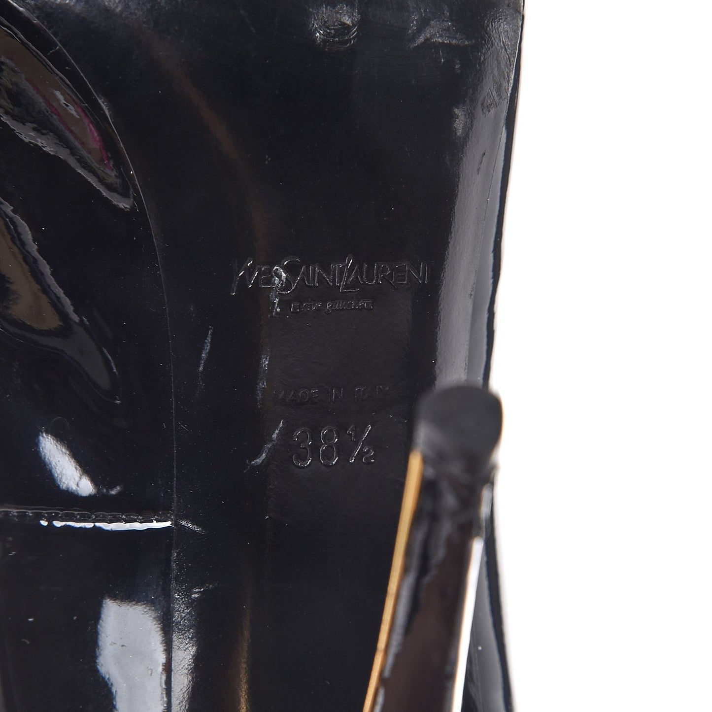 Patent Calfskin Clara Pumps 38.5 Black