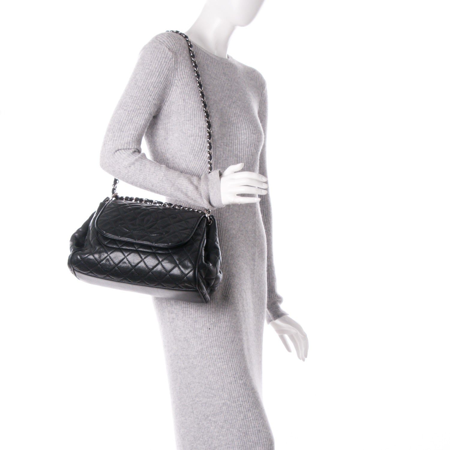 Chanel Caviar Quilted Timeless Accordion Flap Black 3 of 8