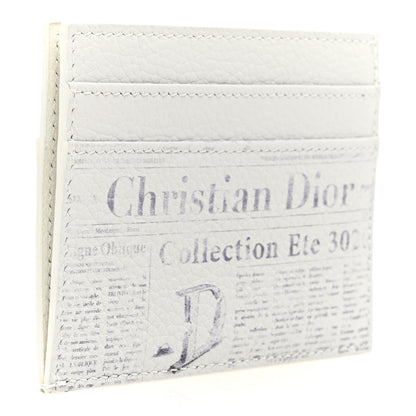 Christian Dior X DANIEL ARSHAM Grained Calfskin Newspaper Card Holder White 3 of 7