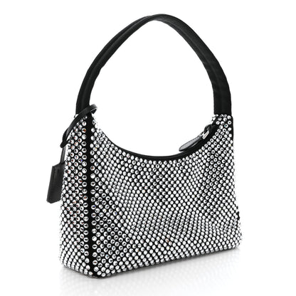 Prada Satin Crystal Mini Re-Edition 2000 Bag Cristal 3 of 10
