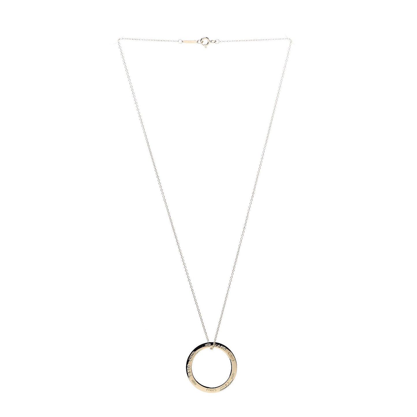 18K Yellow Gold 1837 Circle Pendant Necklace