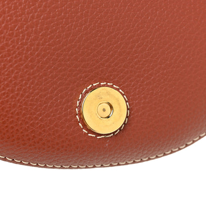 Chloe Grained Calfskin Small Darryl Saddle Crossbody Bag Sepia Brown 10 of 11