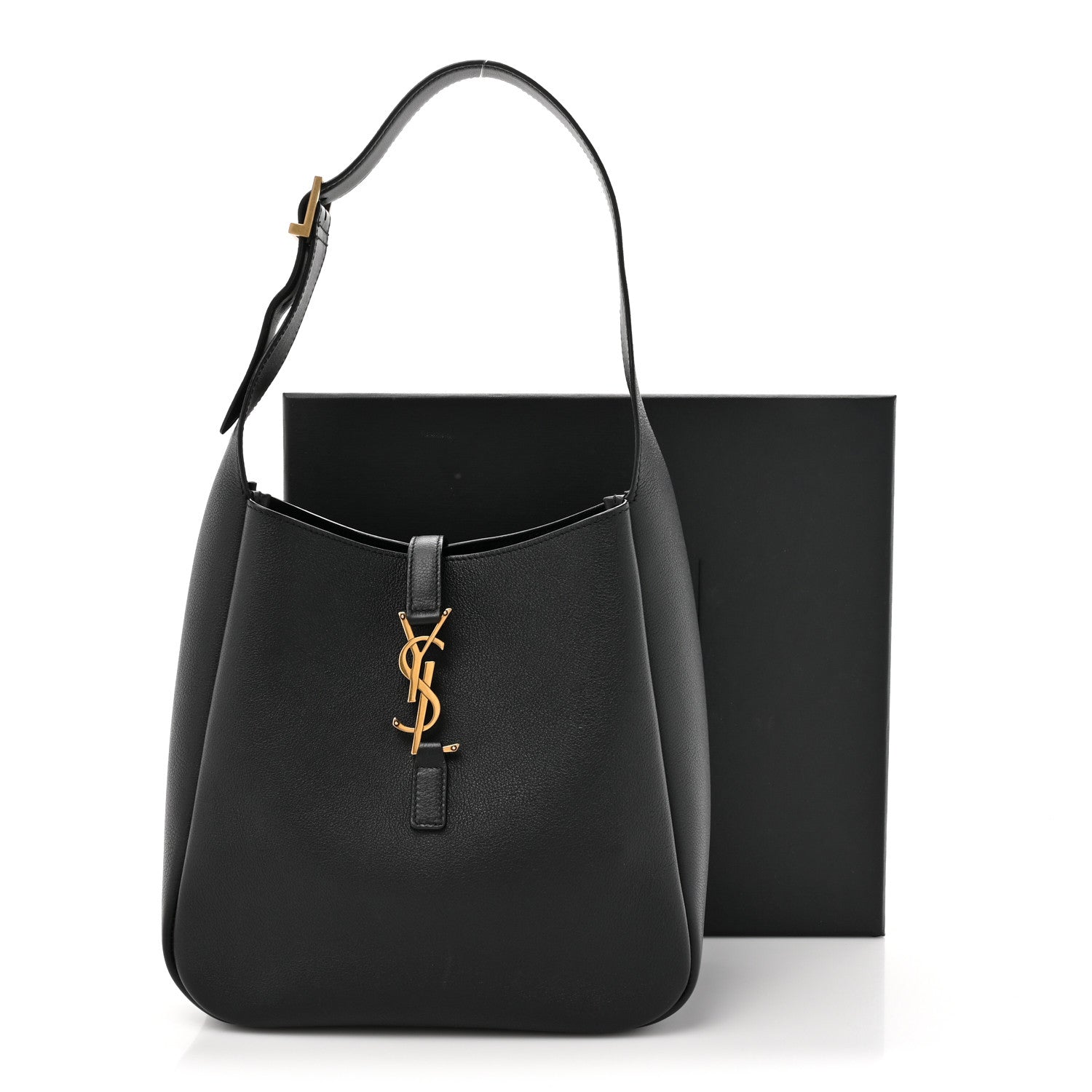 Saint Laurent Smooth Calfskin Small Le 5 A 7 Soft Hobo Black 12 of 12