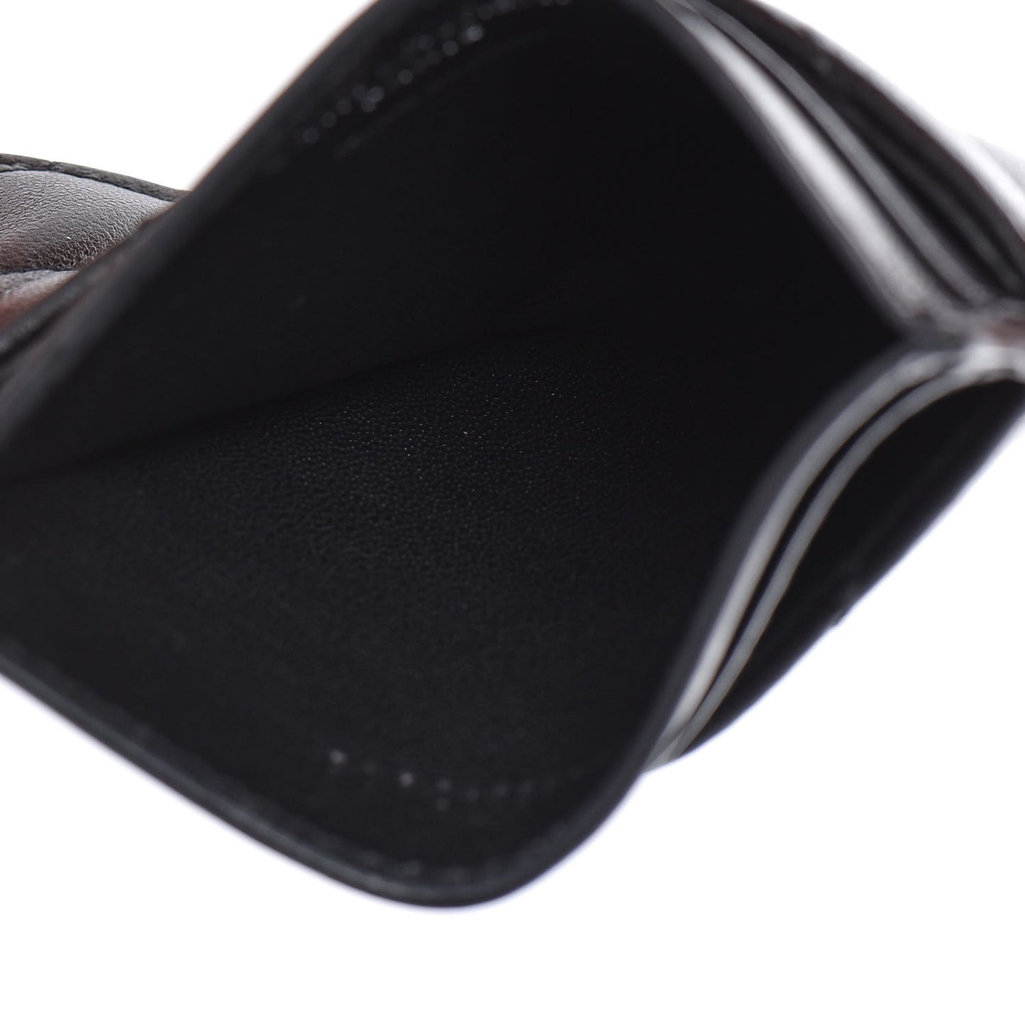 Calfskin Y Quilted Monogram LouLou Credit Card Case Black