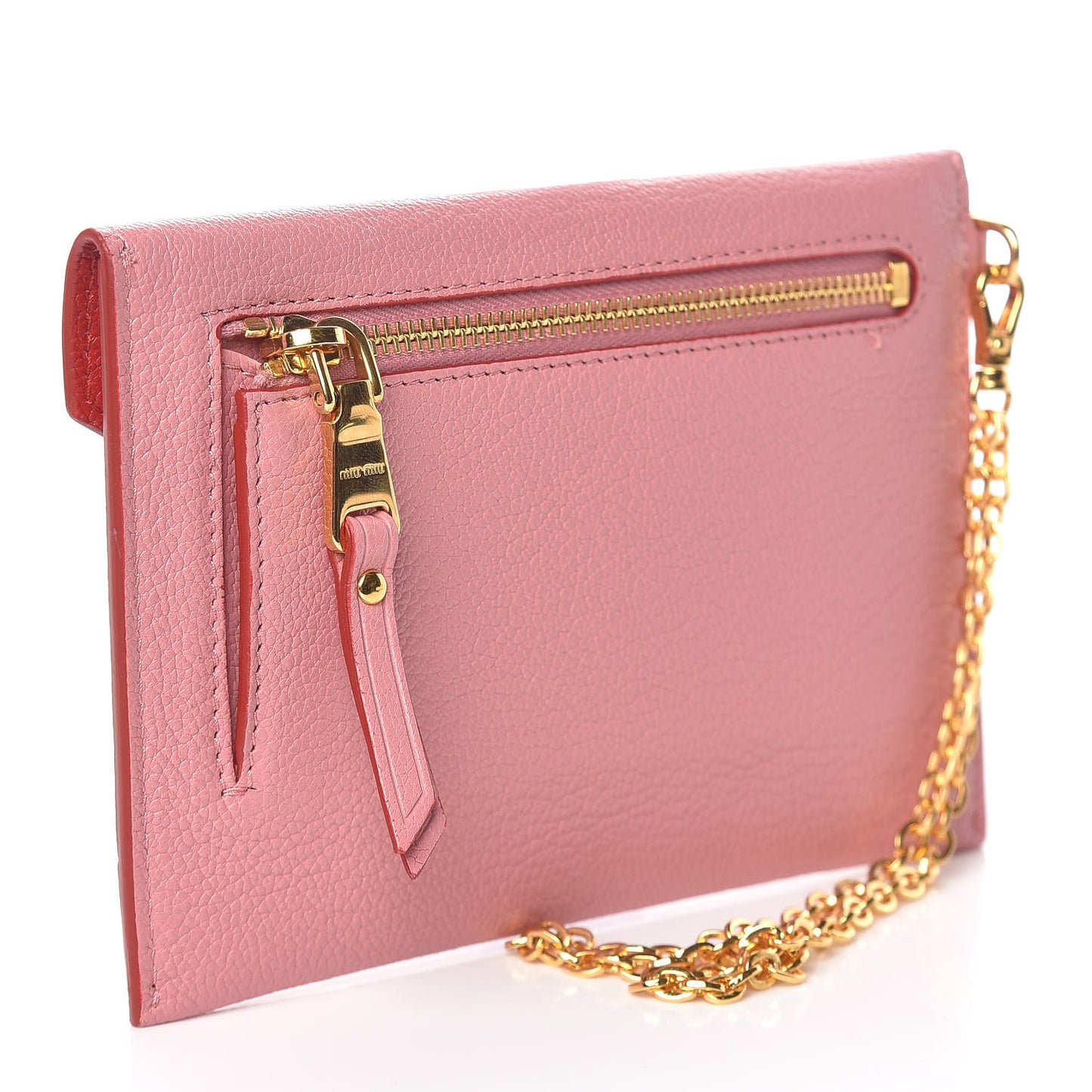 Goatskin Madras Love Wristlet Pouch Orchidea