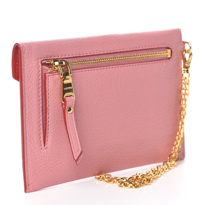 Miu Miu Goatskin Madras Love Wristlet Pouch Orchidea 3 of 11