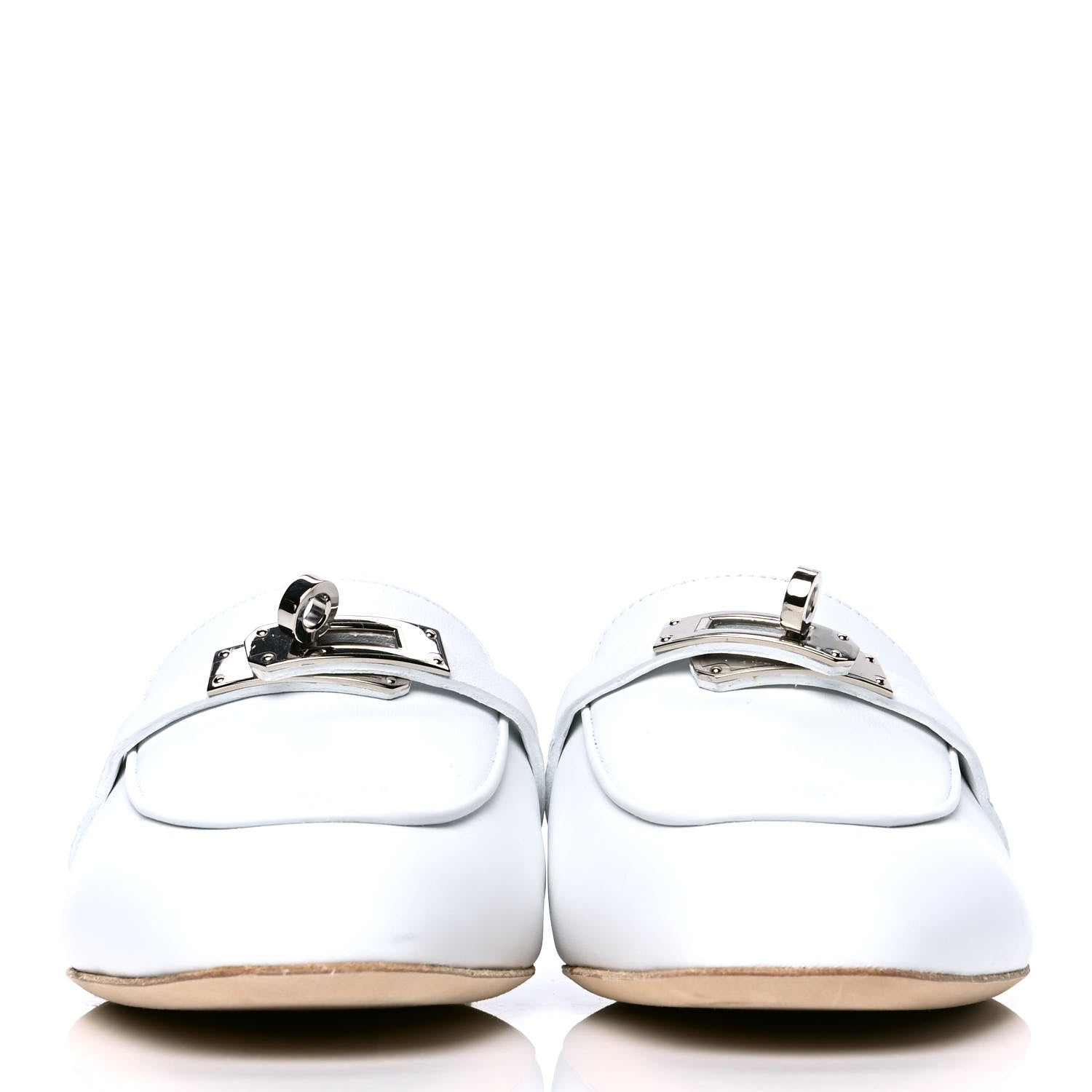 Hermes Calfskin Oz Mules 35.5 White 2 of 5