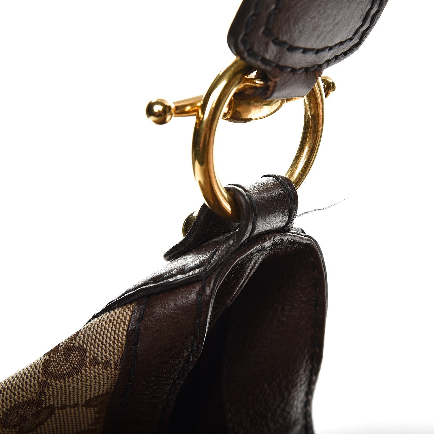 Gucci Monogram Large Jockey Hobo Dark Brown 8 of 9