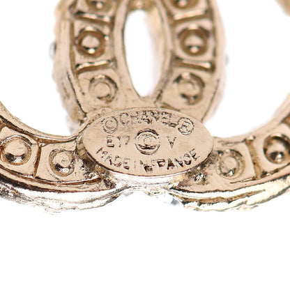 Chanel Pearl Crystal CC Earrings Gold 4 of 5