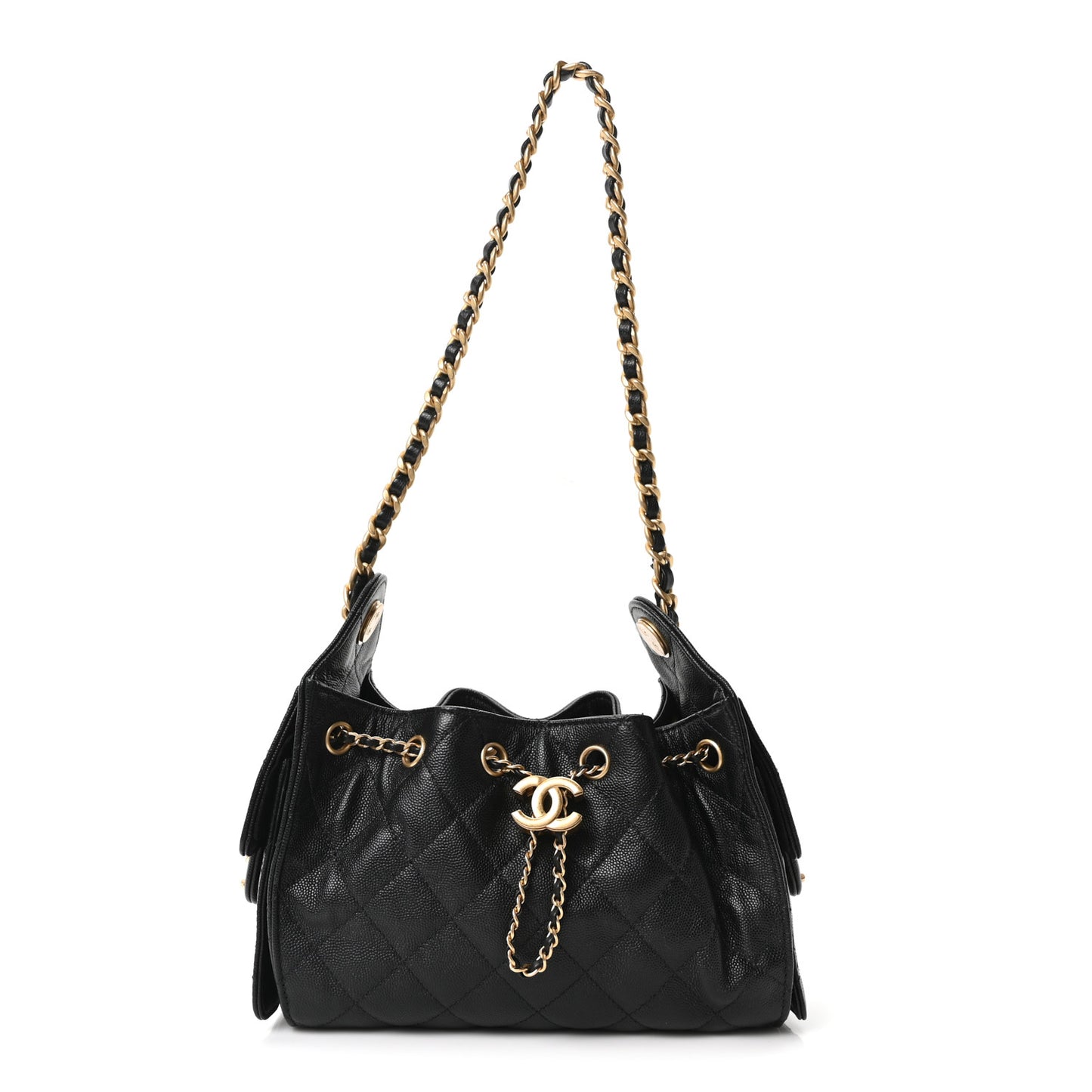 Caviar Quilted Mini Chanel 25 Handbag Black