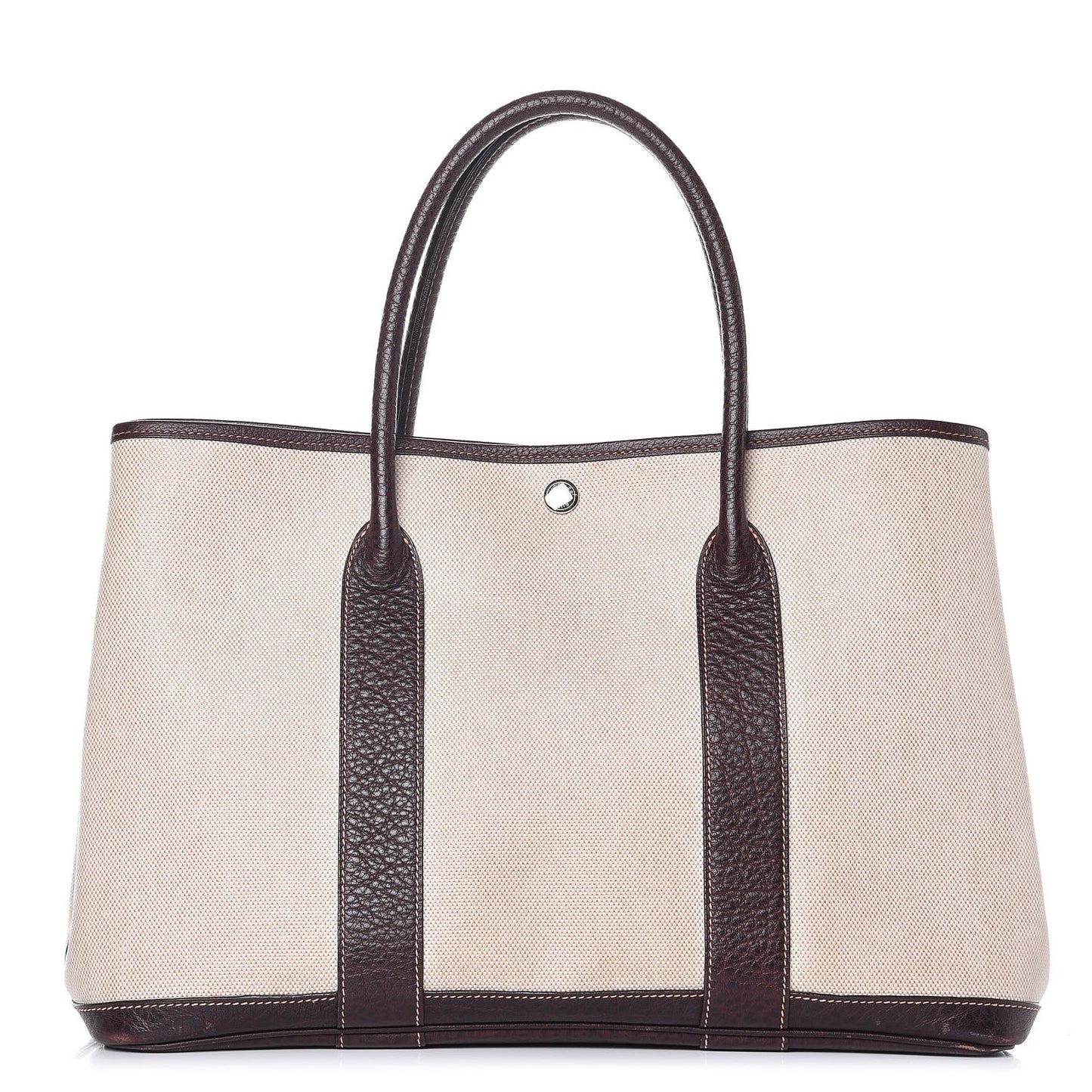 Buffle Skipper Toile Garden Party 36 MM Tote Marron Fonce