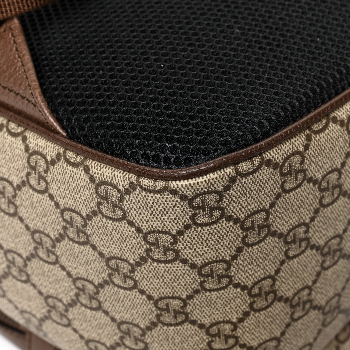 GG Supreme Monogram Medium Ophidia Day Backpack Brown