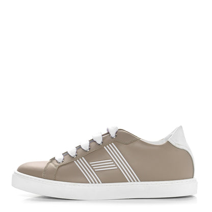 Hermes Calfskin Womens Advantage Sneakers 37 Beige Rose 1 of 18