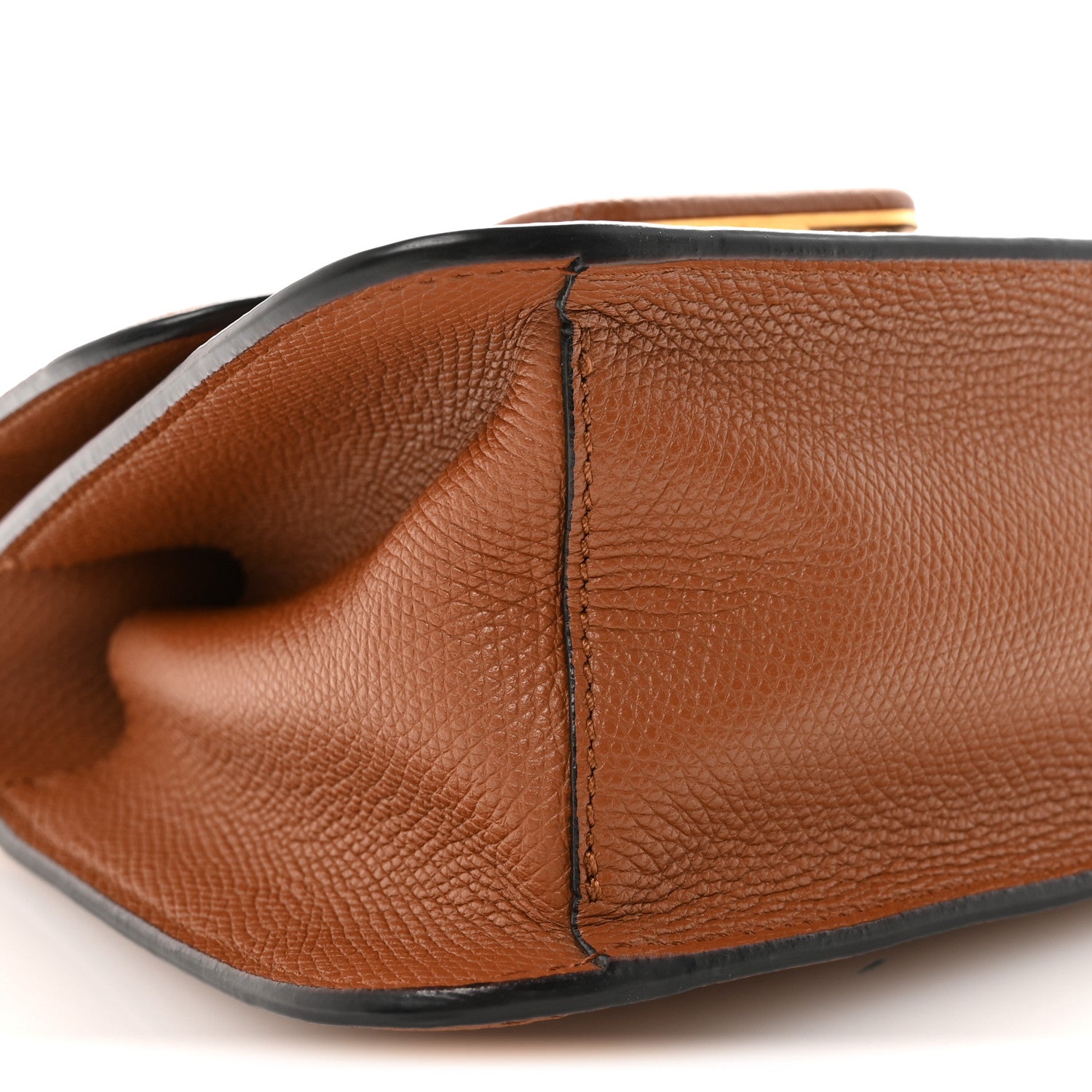 Valentino Garavani Grainy Calfskin Small VSling Shoulder Bag Saddle Brown 8 of 9