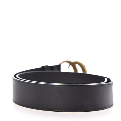 Gucci Moon Calfskin Pearl Double G 40mm Belt 80 32 Black Cream 2 of 7