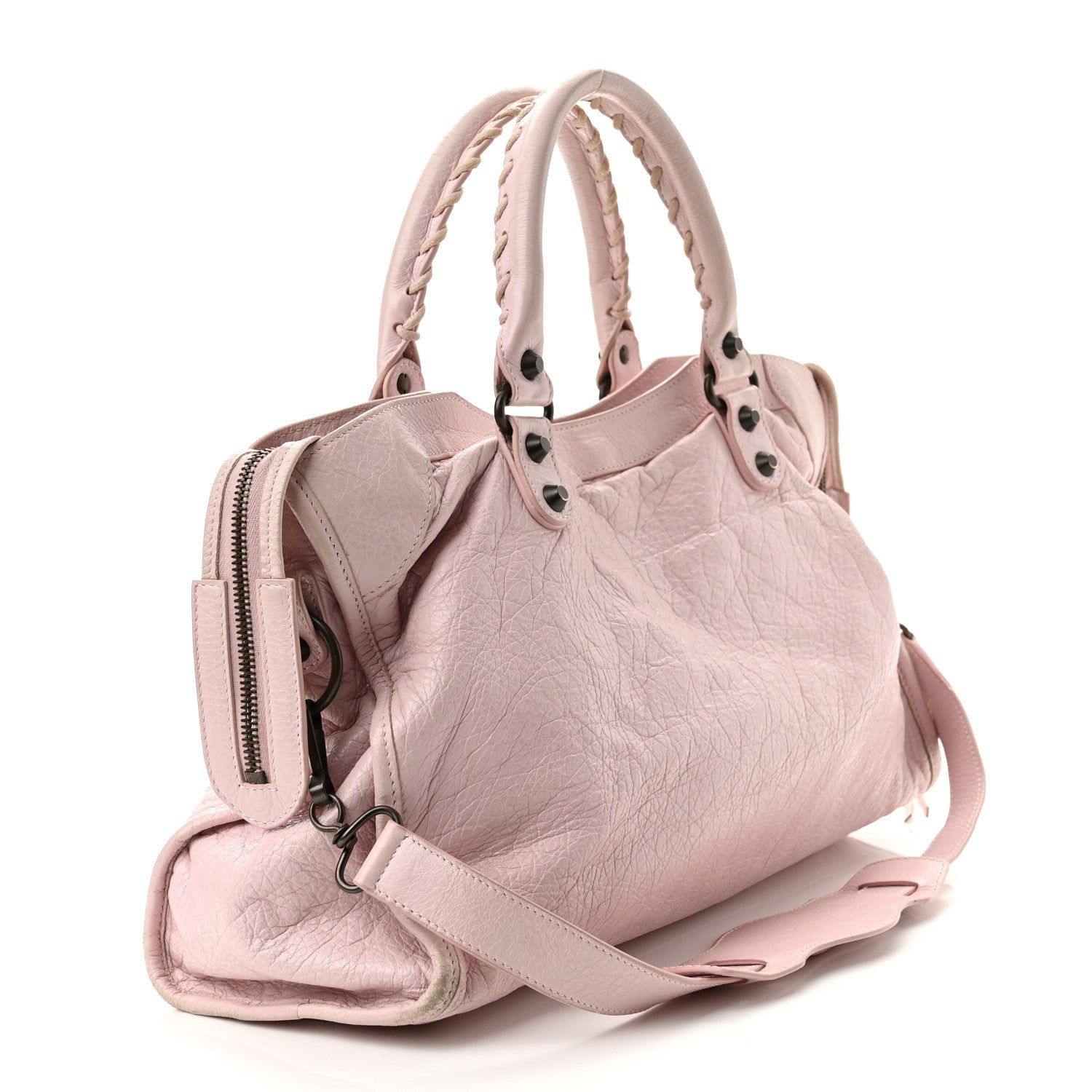 Balenciaga Agneau Classic Hardware Mini City Rose Poudre Rose Petunia 2 of 9