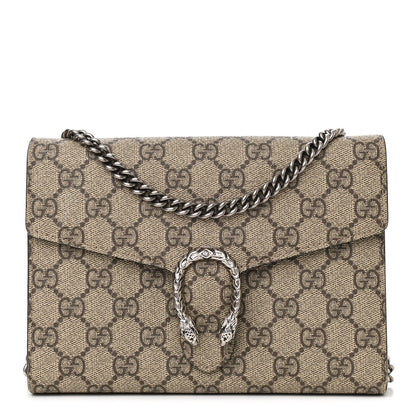 Gucci GG Supreme Monogram Mini Dionysus Chain Wallet Beige Black 1 of 11