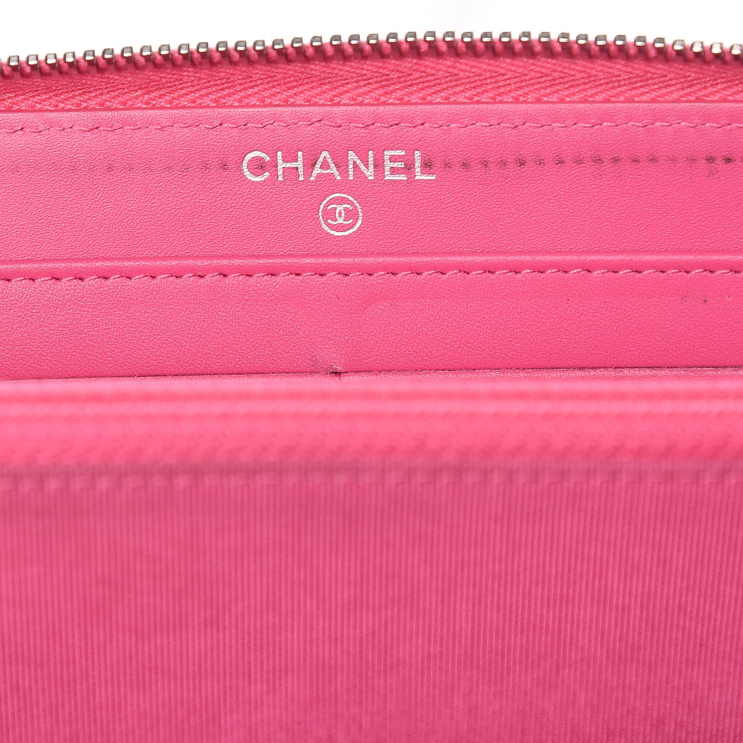 Chanel Caviar Quilted Large Gusset Zip Around Wallet Pink 6 of 16
