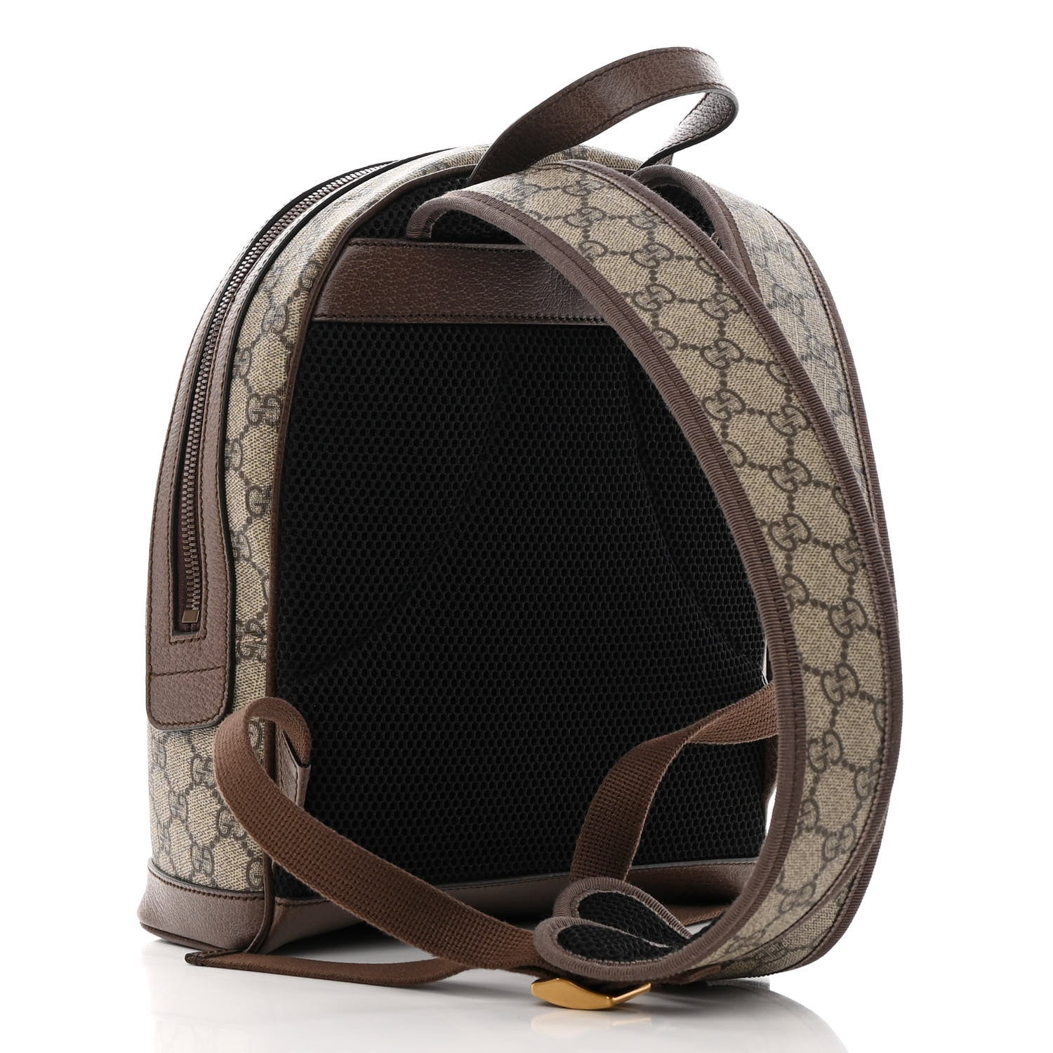 Gucci GG Supreme Monogram Calfskin Web Small Ophidia Day Backpack Beige Ebony New Acero 3 of 11