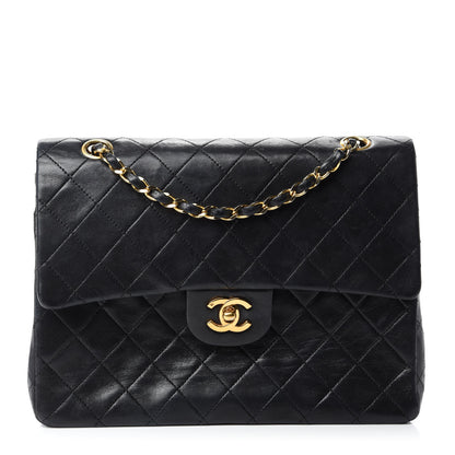 Chanel Lambskin Quilted Medium Double Flap Black 1 of 14