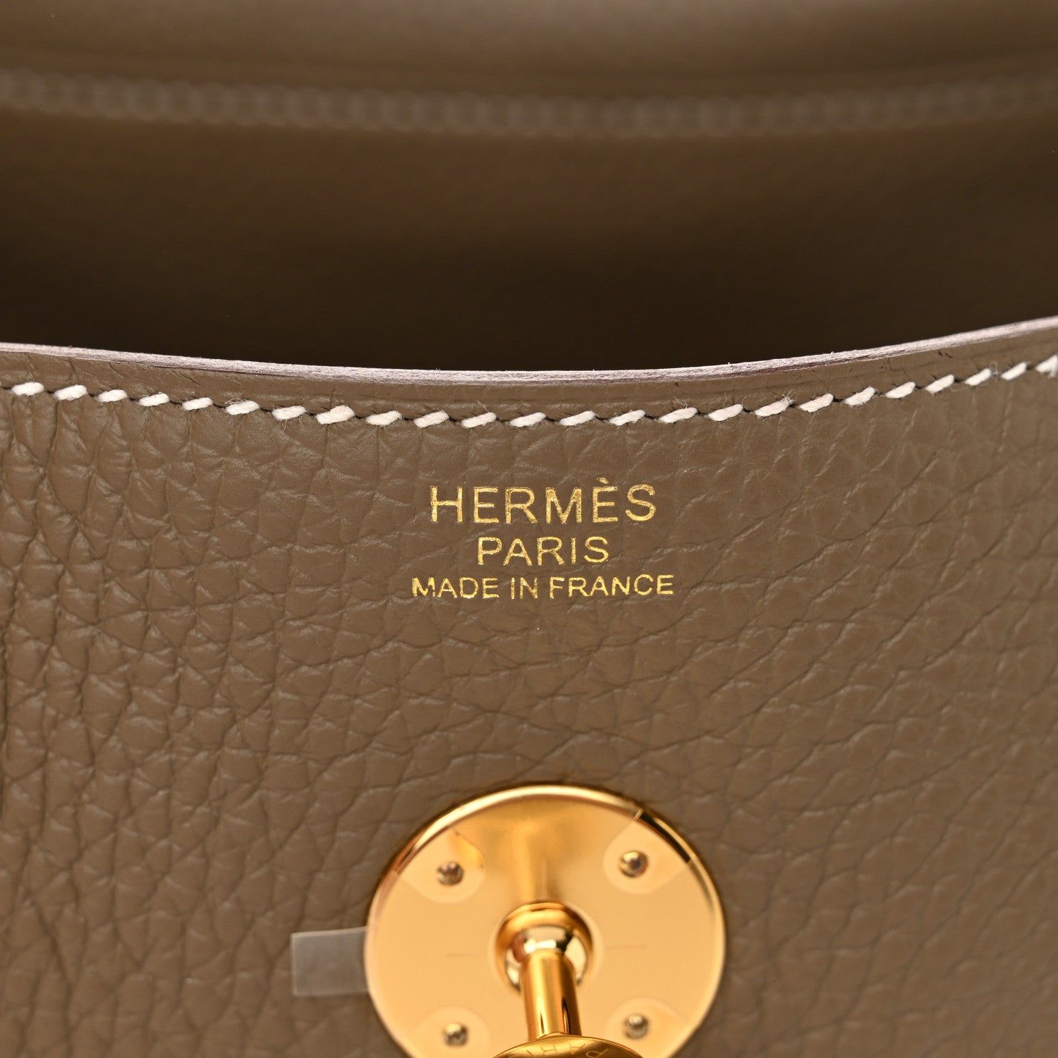 Hermes Taurillon Clemence Lindy 30 Etoupe 6 of 10