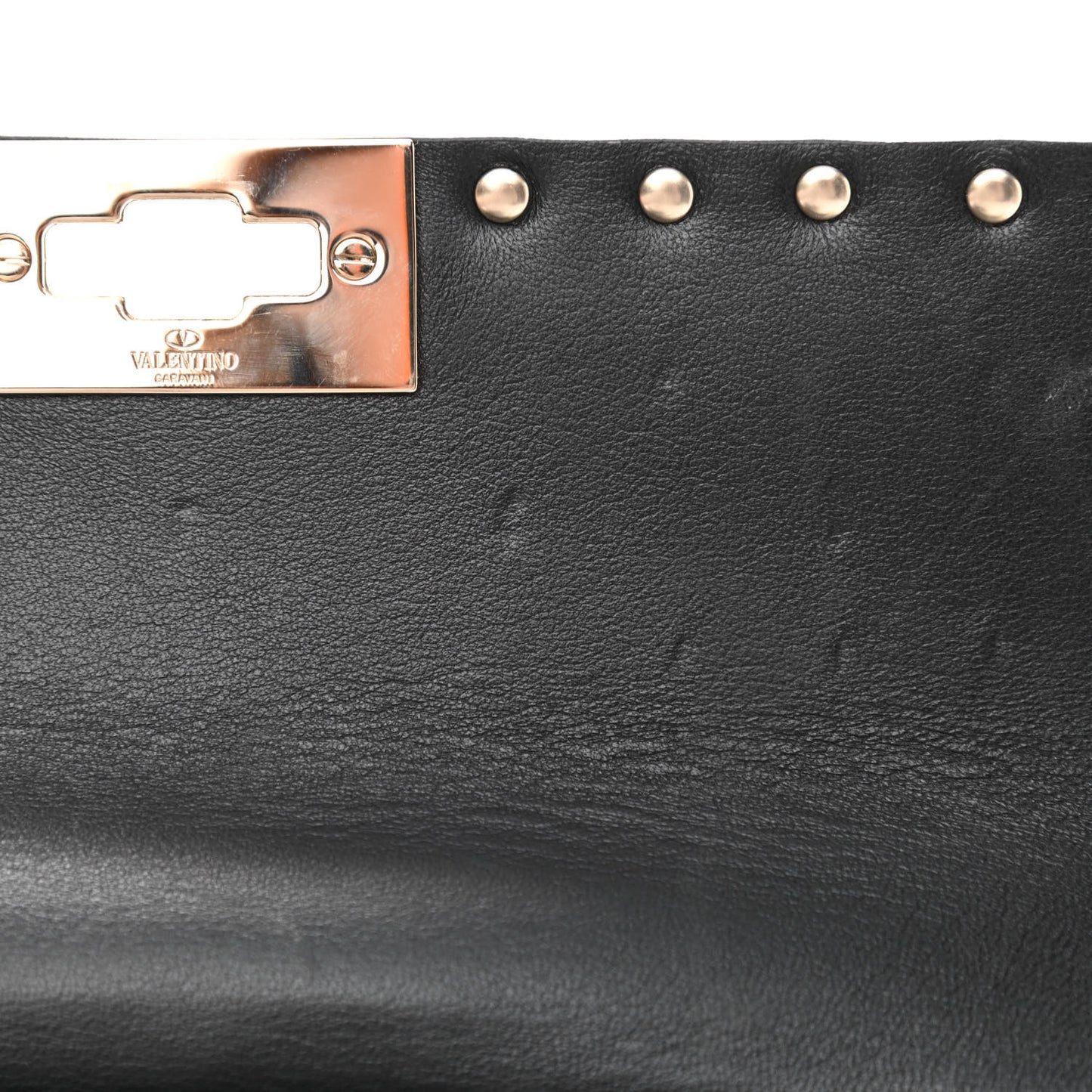 Lambskin Medium Rockstud Spike Shoulder Bag Black