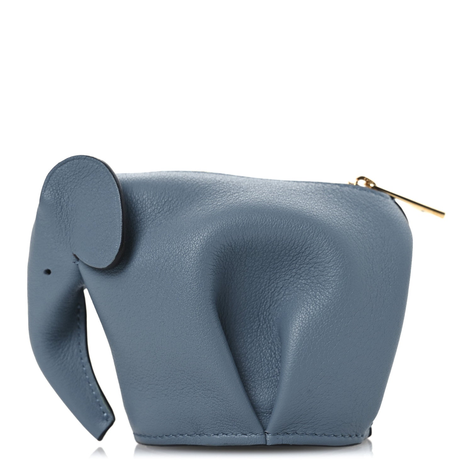 Loewe Calfskin Elephant Coin Purse Stone Blue 1 of 7