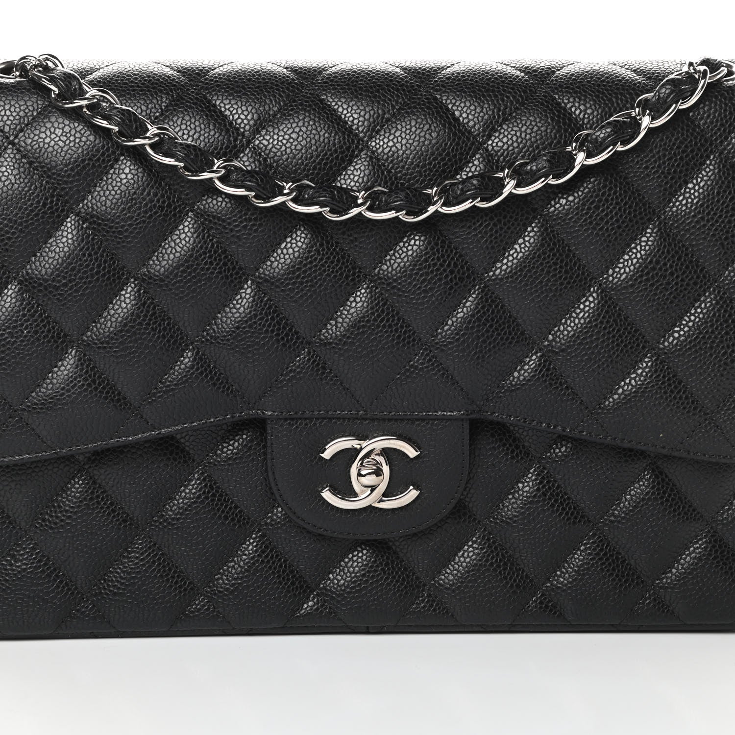 Chanel Caviar Quilted Jumbo Double Flap Black 9 of 13