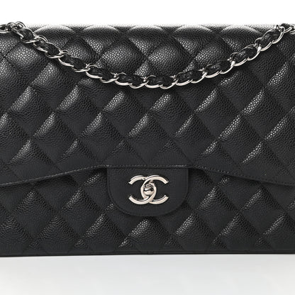 Chanel Caviar Quilted Jumbo Double Flap Black 9 of 13