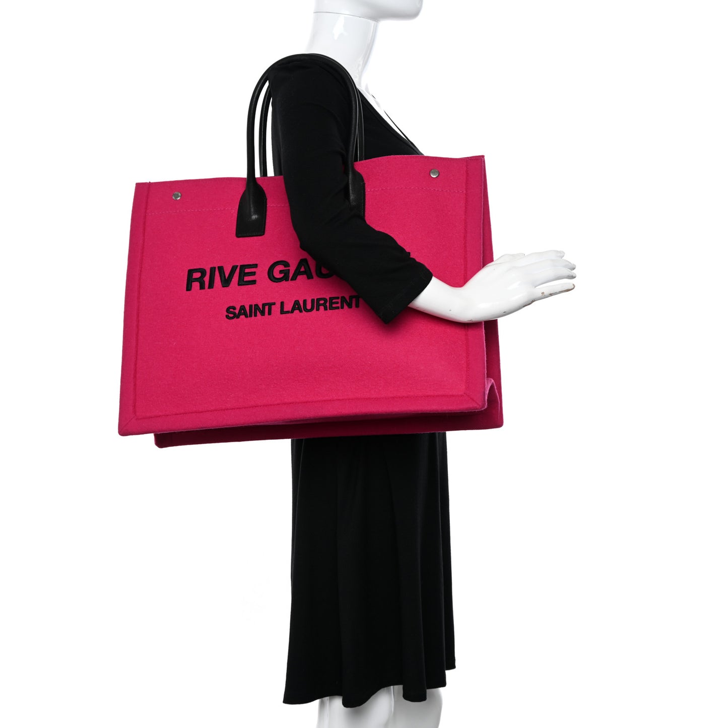 Wool Rive Gauche Tote Fuchsia