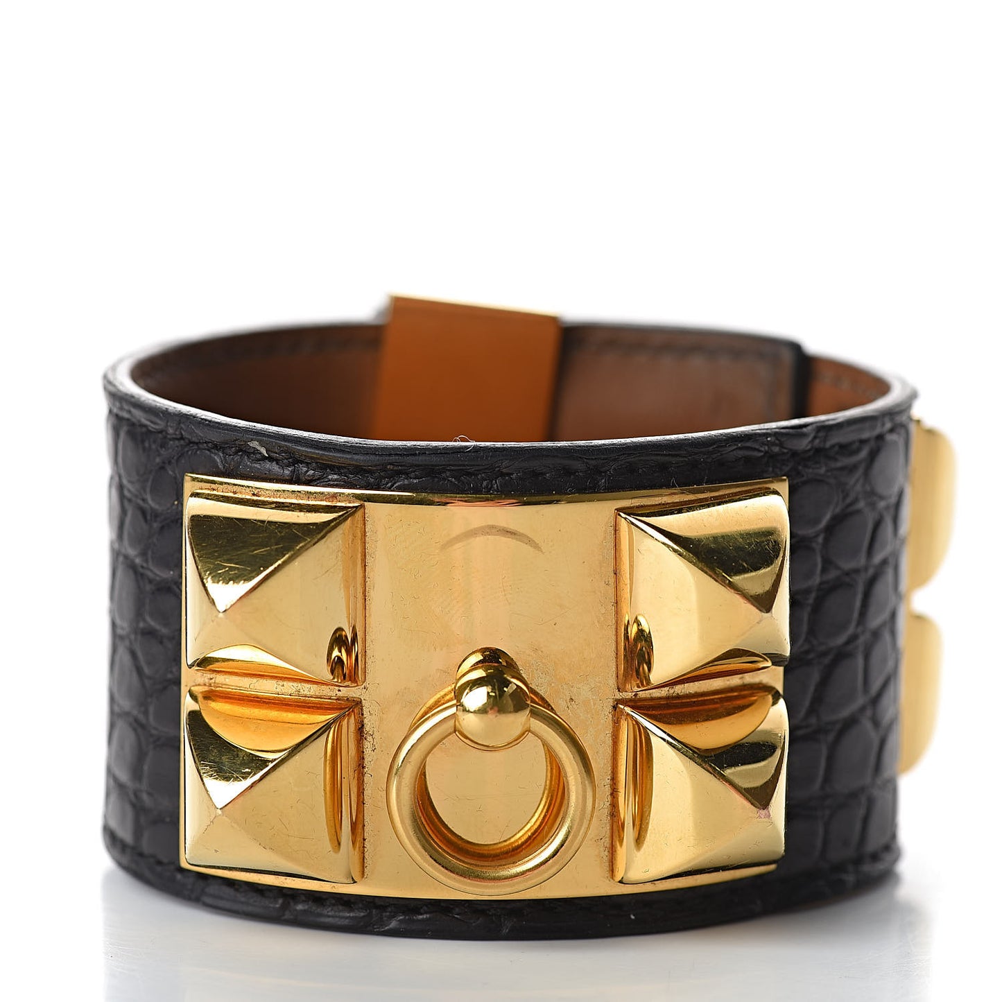 Matte Alligator Collier de Chien CDC Bracelet S Black